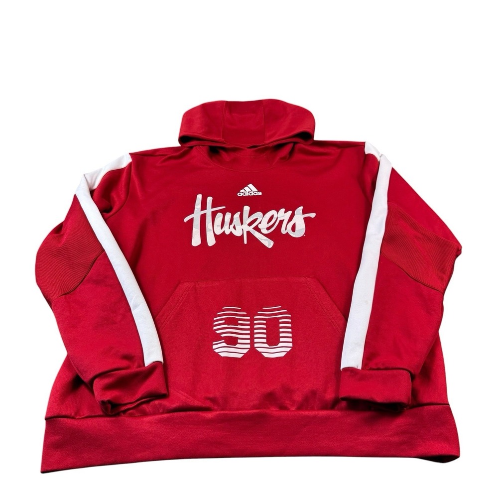 Adidas X Nebraska Cornhuskeres Player Issued #90 Men's Hoodie Size 2XL